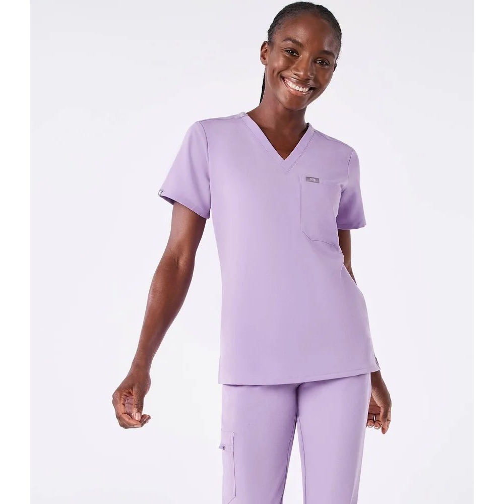 FIGS Catarina One-Pocket Scrub Top Lavender Dew #3323 M